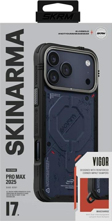 Actual product image Etuui Etui Skinarma Vigor MagSafe do iPhone 17 Pro Max niebieski (Apple iPhone 17 Pro Max)