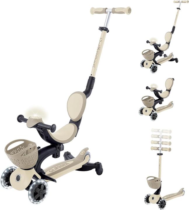 Productafbeelding Globber GO-UP BABY 360 LIGHTS taupe, mit Leuchtrollen und Leuchtmodul