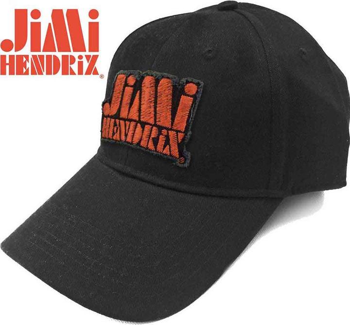 Jimi Hendrix JimiHendrix Orange Stencil Logo Baseball Cap