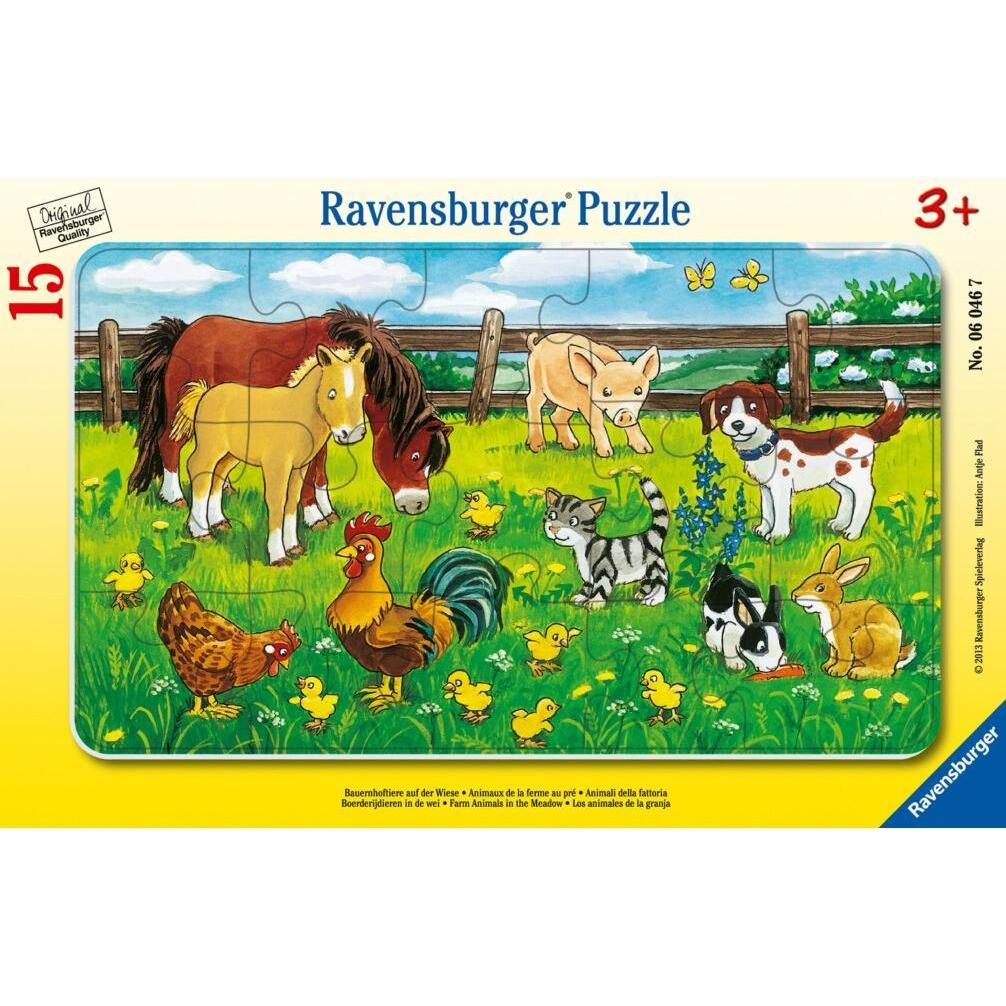 Thumbnail - Ravensburger Bauernhoftiere auf der Wiese (15 Teile)