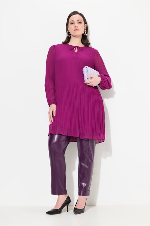 Actual product image Ulla Popken Pleated A-Line Long Sleeve Tunic Blouse (50, 52)