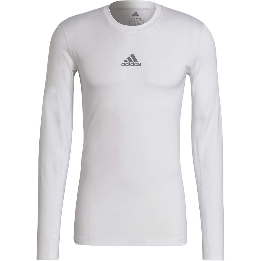 adidas, Herren, Sportshirt, Techfit Long Sleeve Top Herren (XL), Weiss, XL