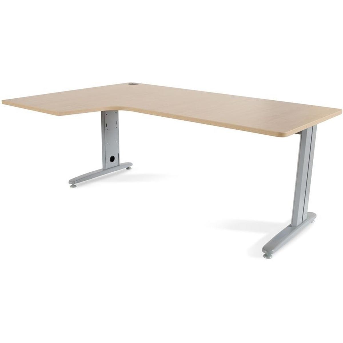 Rocada, Schreibtisch, Schreibtisch Metal L-Form links 180x120x72cm Gestell grau Platte Melamin buche
