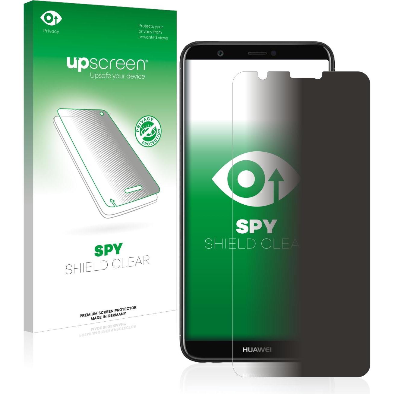 upscreen Spy Shield Blickschutzfolie (1 Stück, Huawei P Smart (2018)), Smartphone Schutzfolie, Blau