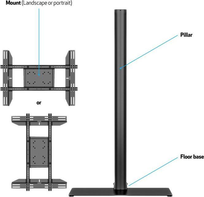 Actual product image Multibrackets M Display Stand 180 (50 kg, 24" - 63")