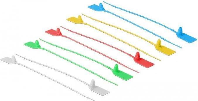 Actual product image Delock Cable tie with labeling field L 250 x W 2.7 mm 10 pieces assorted colors (Plastic cable ties, 250 mm, 10 pcs.)