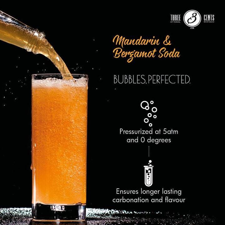 Actual product image Three Cents Mandarin & Bergamot Soda (6 x 20 cl)