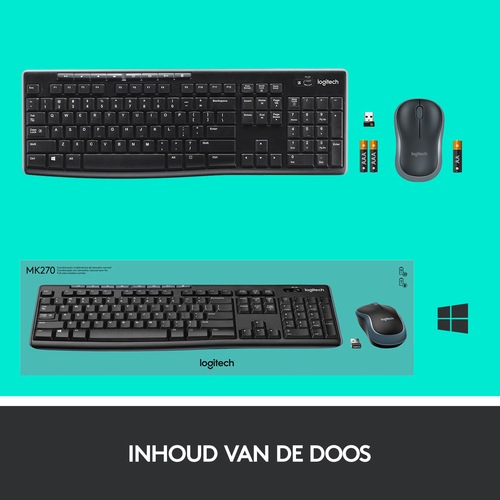 Produktbild Logitech Mk270 (DE, Kabellos)