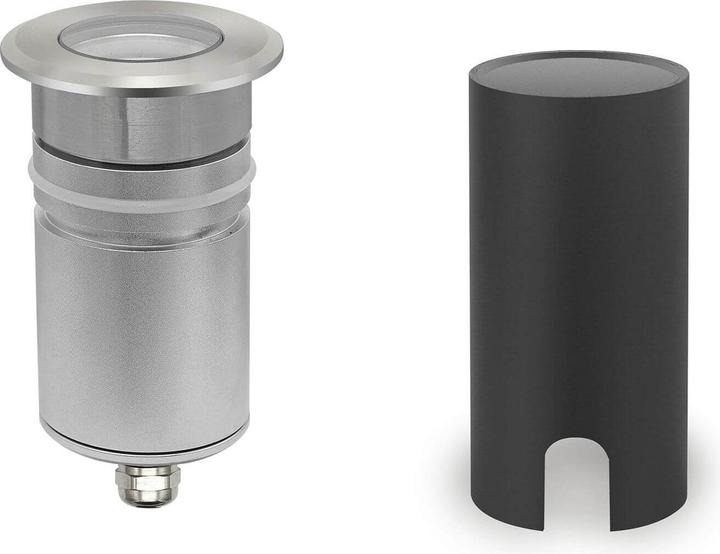 Isoled Faretto LED da incasso, rotondo 45mm, acciaio inox, 12-24V, IP67, 3W, 60°, bianco caldo (IP67)