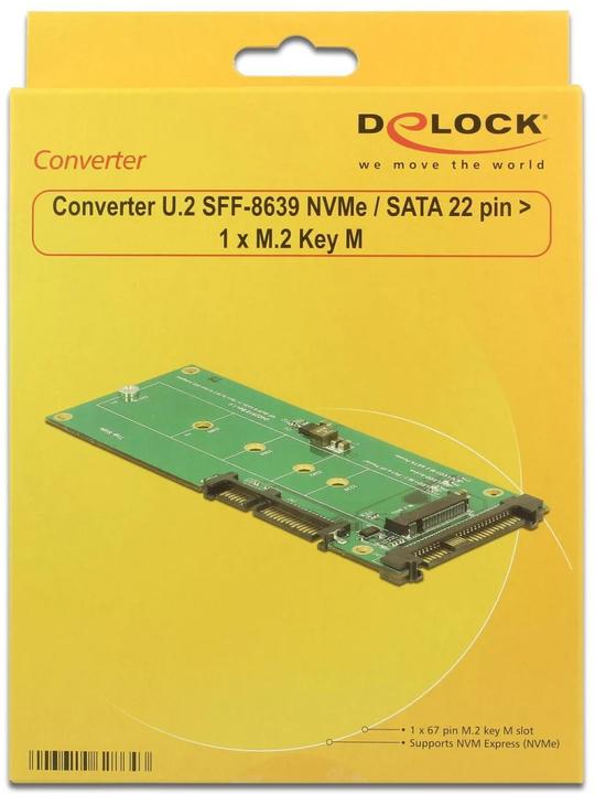 Actual product image Delock U.2 or SATA to M.2 Adapter
