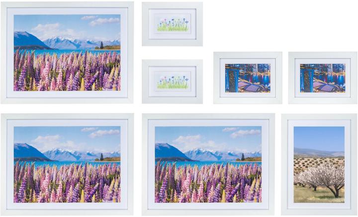 Produktbild Cocon Bilderrahmen 8er-Set, Weiss, Bildformat: 10 x 15 cm (13 x 18 cm, 10 x 15 cm, 21 x 30 cm, 30 x 40 cm)