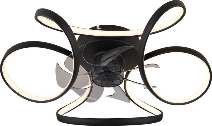 Produktbild Globo Deckenventilator Leonhard schwarz LED (54 dB)