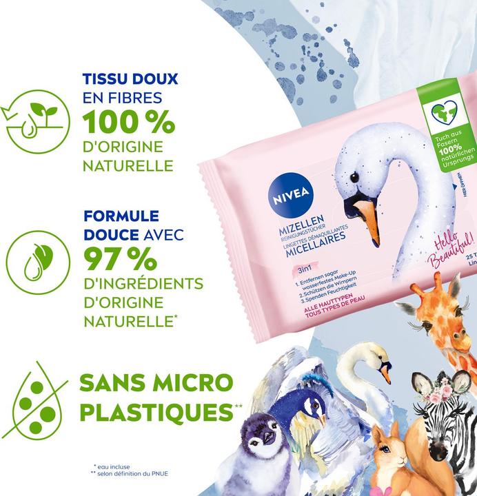 Actual product image NIVEA 3-in-1 Mizellen (Facial cleansing wipes, 25 ml)
