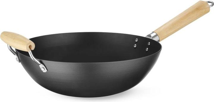 Hendi Wok mit Holzgriff,, ⌀324x565mm (Wok Pfanne)