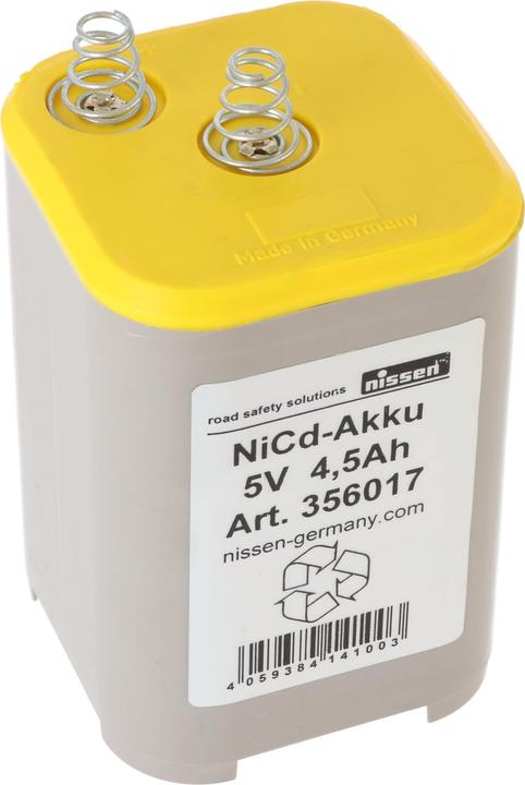 Actual product image Nissen Original Akku 4R25 NiCd 5 Volt 4,5Ah Nickel-Cadmium Akku Made in Germany (1 pcs., 4R25, 4500 mAh)