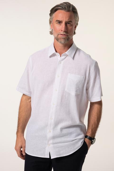 Produktbild Boston Park Leinenmix-Hemd, Halbarm, Streifen, Kentkragen, Comfort Fit (7XL)