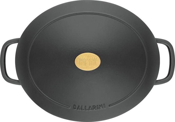 Productafbeelding Ballarini Cocotte BELLAMONTE 29 cm ovaal 4,5 liter gietijzeren braadpan zwart (29 cm, Braadpan + kasserol, Gietijzer)