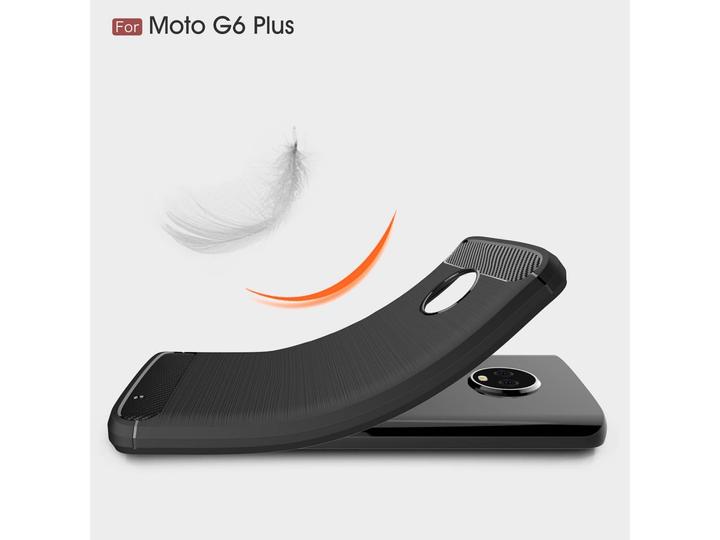 Actual product image Screenguard Motorola Moto G6 Plus Cover Carbon Brushed Soft TPU (Motorola Moto G6 Plus)
