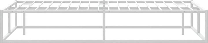 Actual product image VidaXL Bettgestell ohne Matratze Weiss 200x200 cm Metall (200 x 200 cm)
