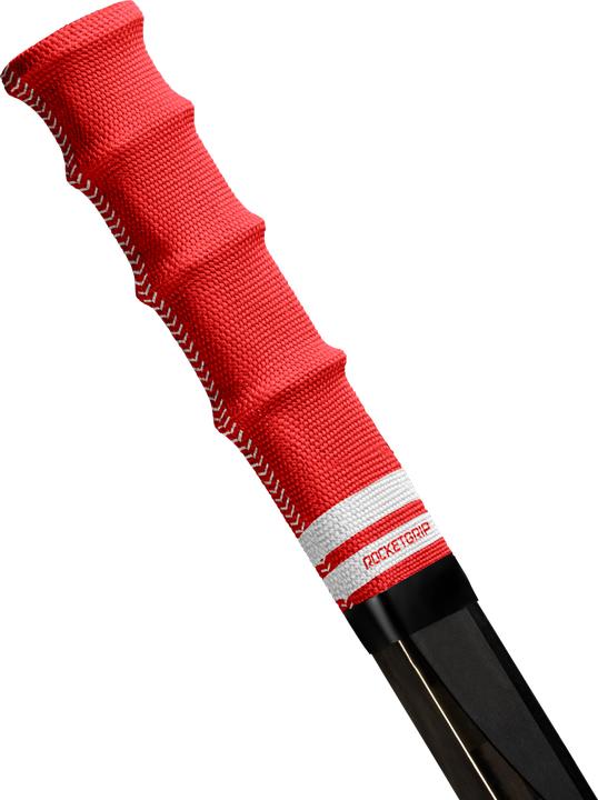Rocketgrip Stoff-Hockeyschlägergriff (Einheitsgrösse, Rot)