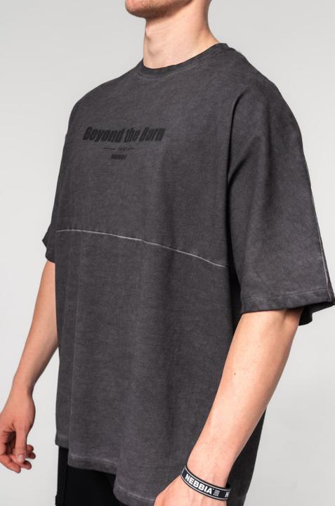 Produktbild Nebbia Washed-off Oversized T-Shirt No Shortcuts 369 - black (XXL)