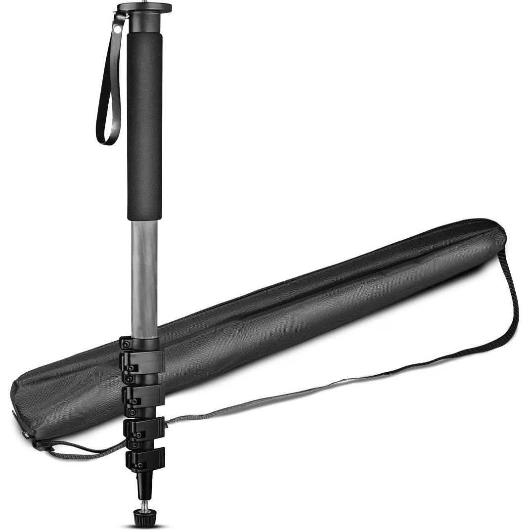 Thumbnail - mantona Basic UNA 44C Carbon Einbeinstativ 182cm (Carbon), Stativ, Schwarz