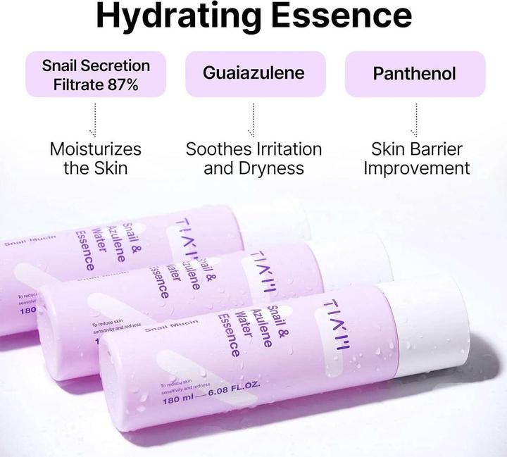 Actual product image Tia'm TIAM Snail & Azulene Water Essence (180 ml)