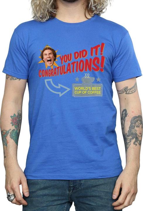 Actual product image Elf Mens World's Best Coffee T-Shirt (L)