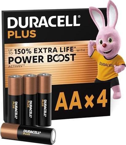 Produktbild Duracell Plus-AA(MN1500/LR6) BOOST K4 (4 Stk., AA / LR6 / LR06 / Mignon / R6 / R14505)