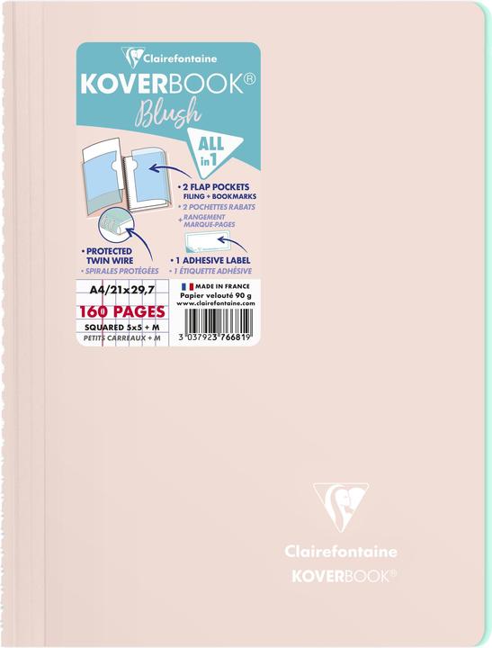 Produktbild Clairefontaine Koverbook Blush (A4, Kariert, Weicher Einband)