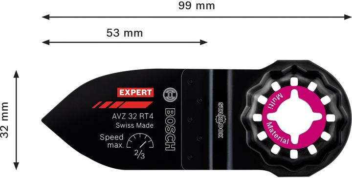 Produktbild Bosch Professional Zubehör EXPERT Sanding Finger Coarse AVZ 32 RT4 Schleifplatte für Multifunktionswerkzeuge, 32 x 50 mm (40)