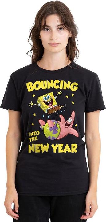 Produktbild Spongebob Squarepants Bouncing Into The New Year TShirt (M)