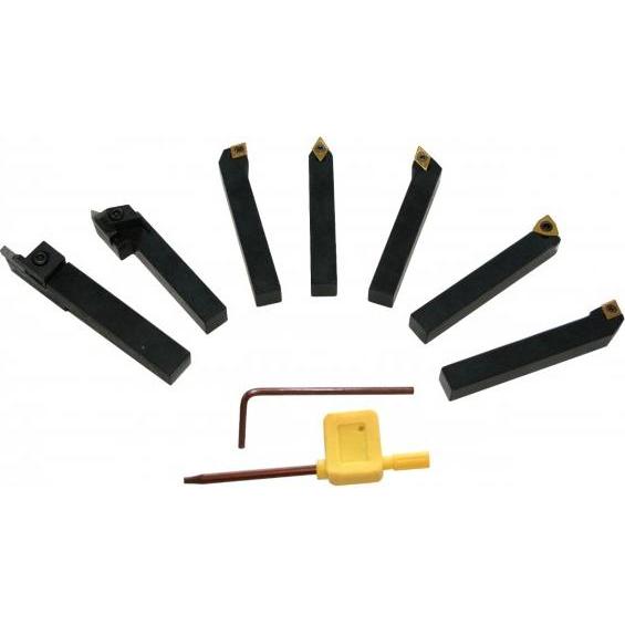 Elmag, Accessori per macchine, - Wendeplatten-Drehmeissel-Satz 7-teilig, 10 x 10 mm