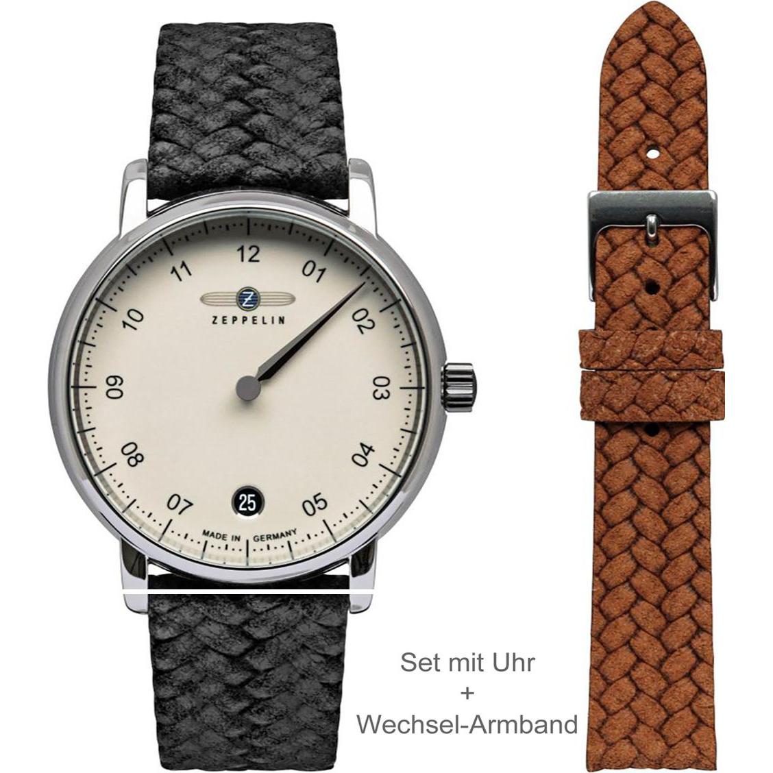 Iron Annie, Armbanduhr, Zeppelin New Captain's Line 8643-5 Quarz, Schwarz, (Analoguhr, 36 mm)