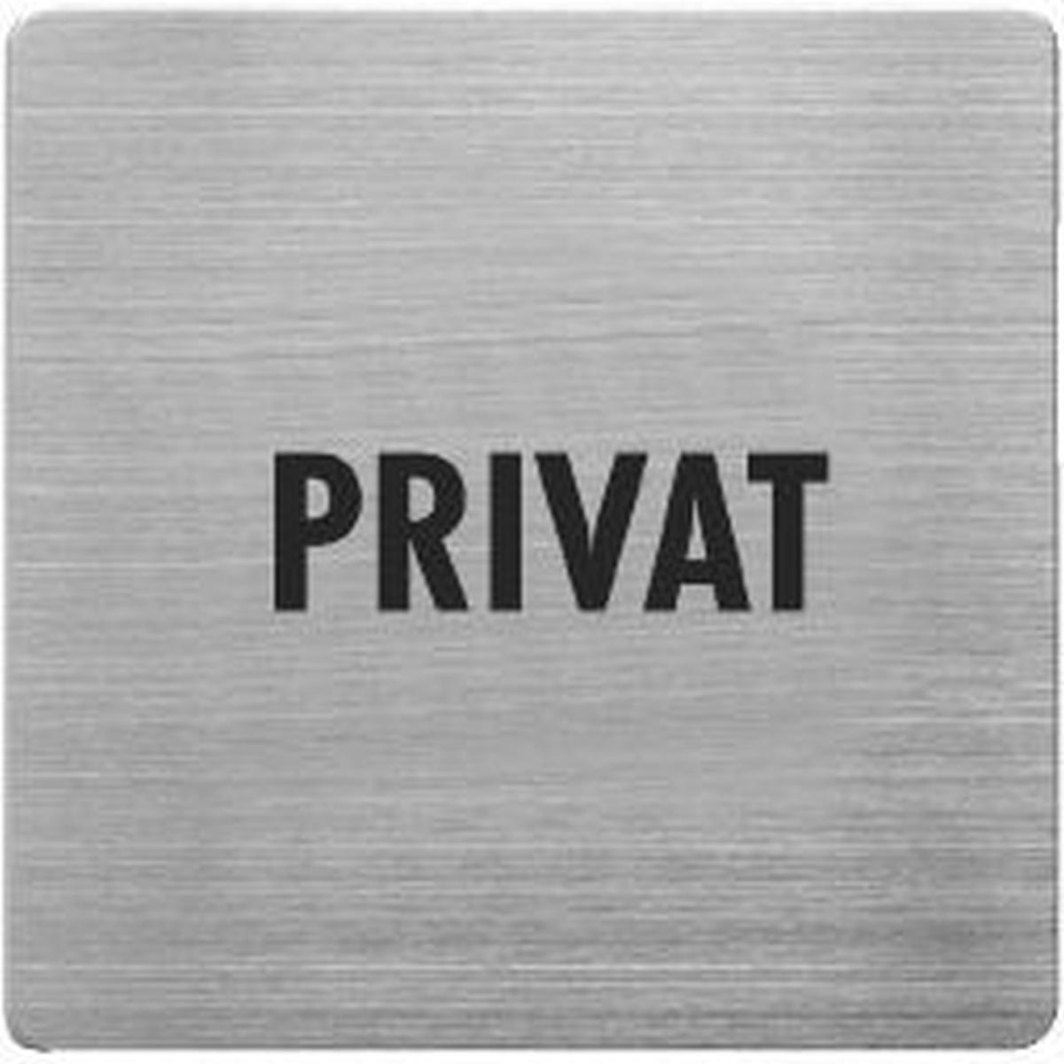 HP Autozubehör, Informationsschild, Tür-/Infoschild B90xH90 mm Sichtfenster Privat Rückenteil Edelstahl gebürstet