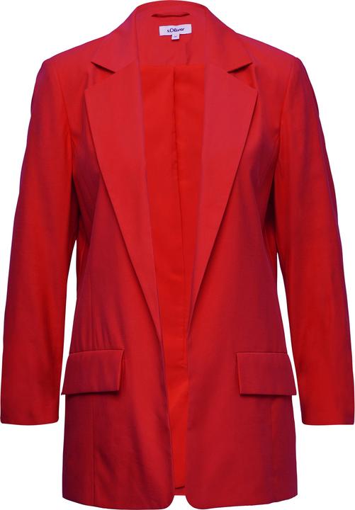 Actual product image S.Oliver Indoor-Jacke Langer Blazer aus Viskosemix mit Raff-Detail am Ärmel (32)