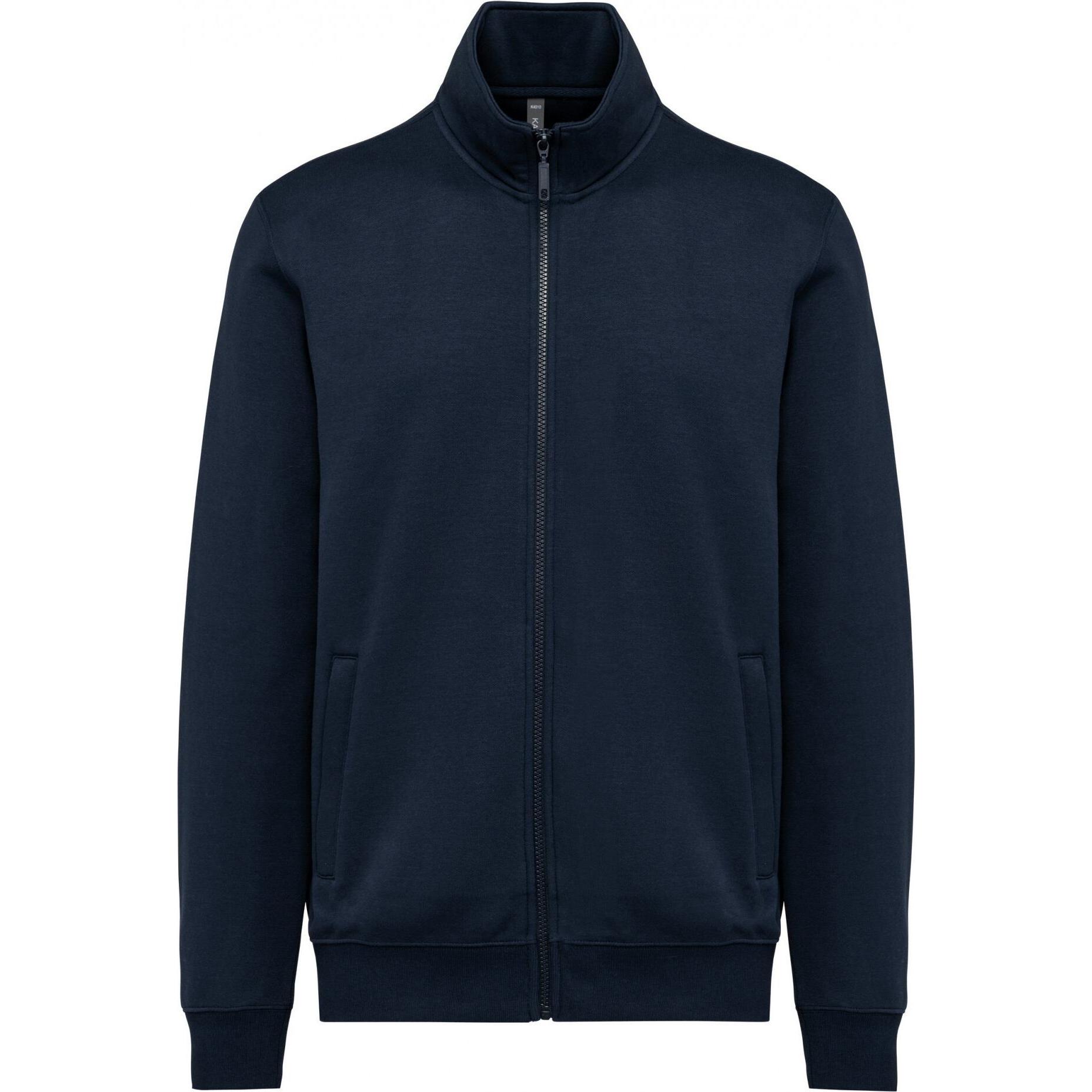 Kariban, Herren, Jacke, Jacke aus angerautem Fleece (L), Blau, L