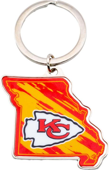 Actual product image Kansas City Chiefs State Keyring