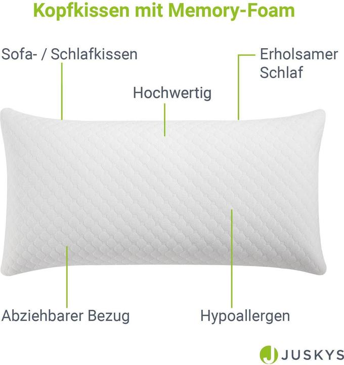 Image du produit Juskys Oreiller (40 x 60 cm)