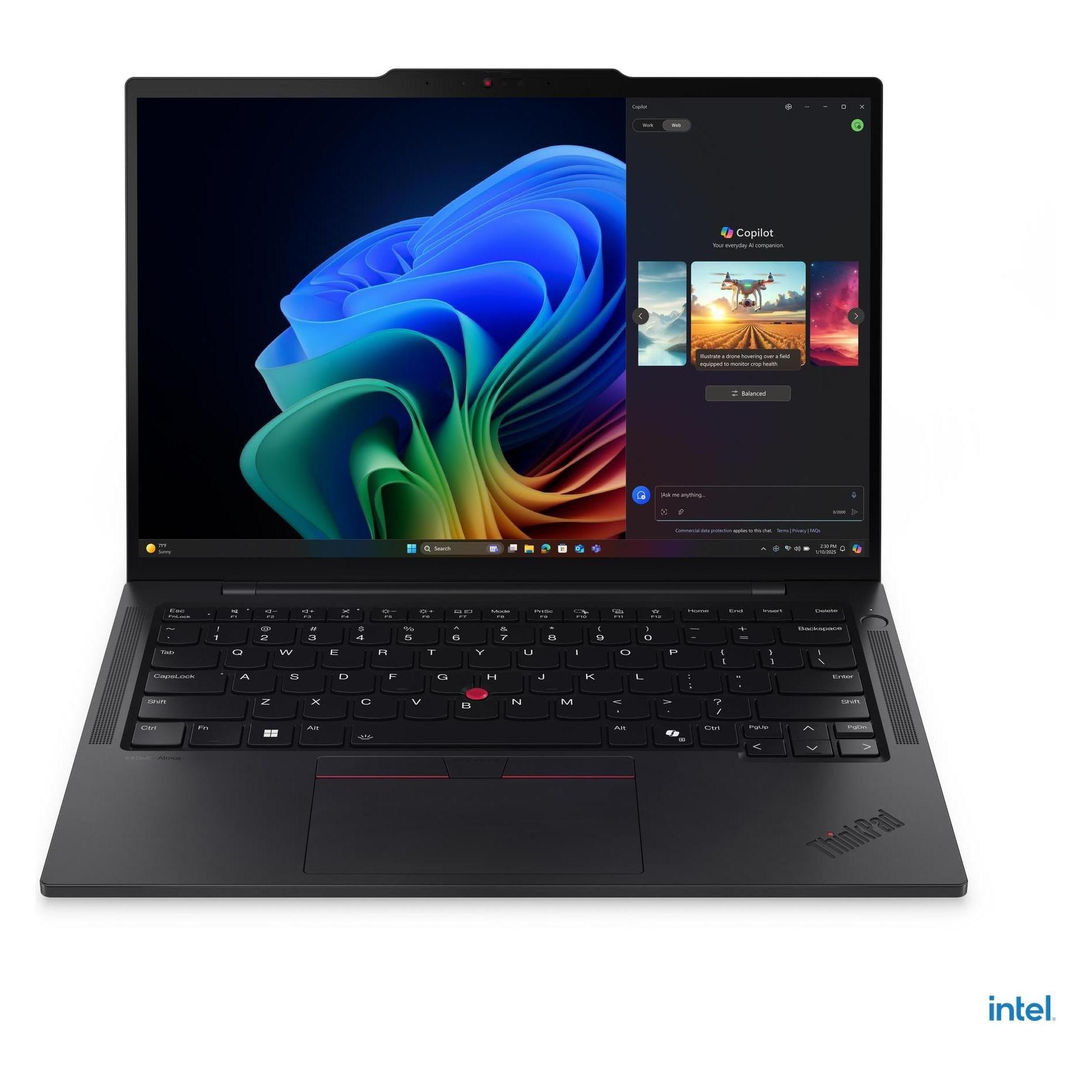 Lenovo ThinkPad T14s Gen 6 (14", 1000 GB, 32 GB, DE, Intel Core Ultra 7 265), Notebook, Schwarz