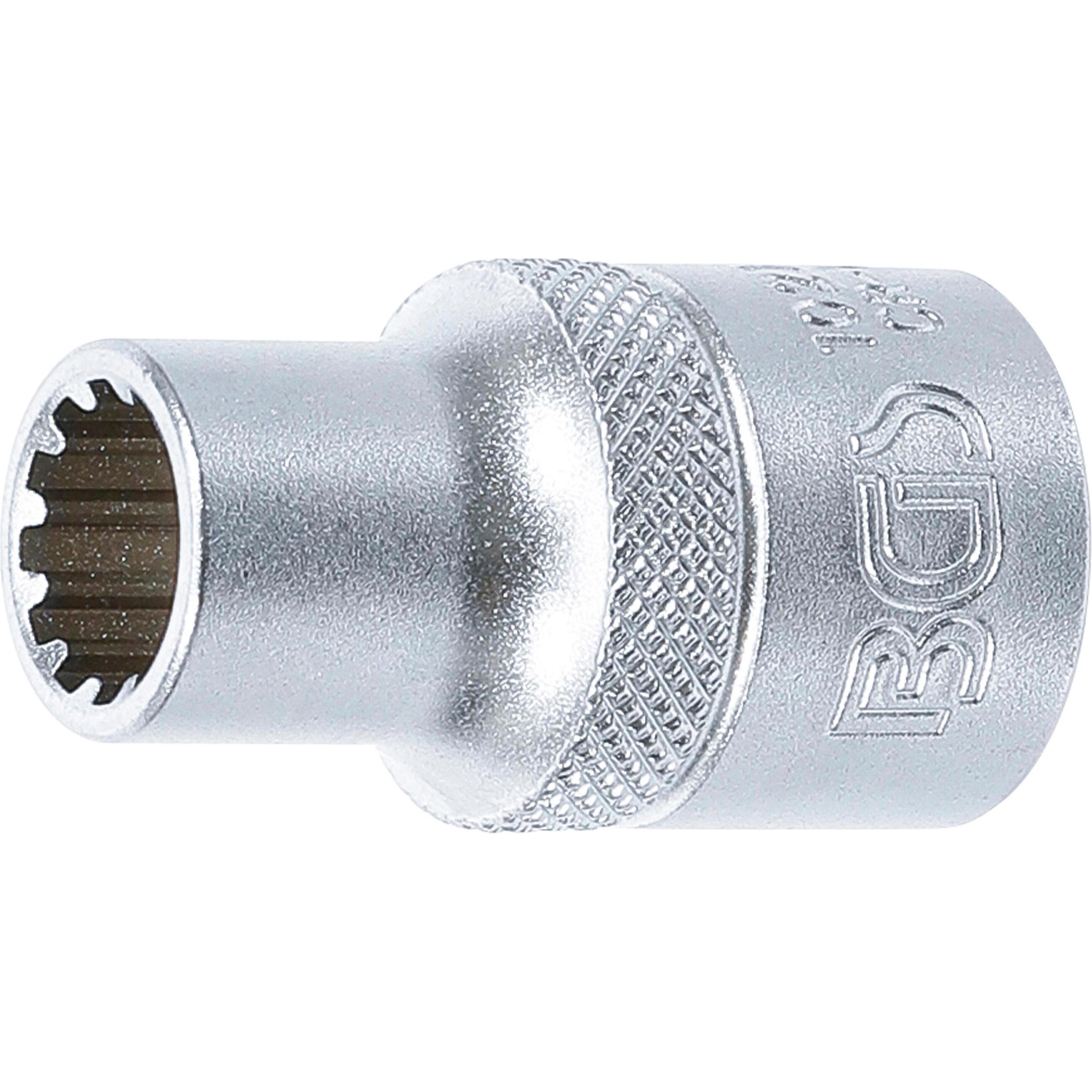 BGS, Steckschlüssel + Stecknuss, Steckschlüssel-Einsatz Gear Lock Antrieb Innenvierkant 12,5 mm (1/2") SW 10 mm (10 mm)