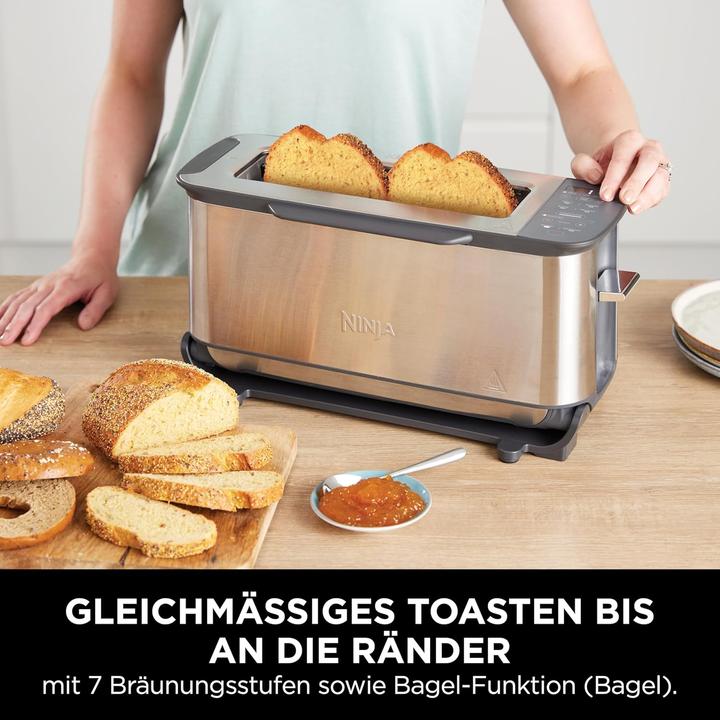 Actual product image Ninja 3-in-1 Multifunctionele Toaster, Grillplaat en Panini Maker - 7 Roosterstanden - RVS - ST202EU