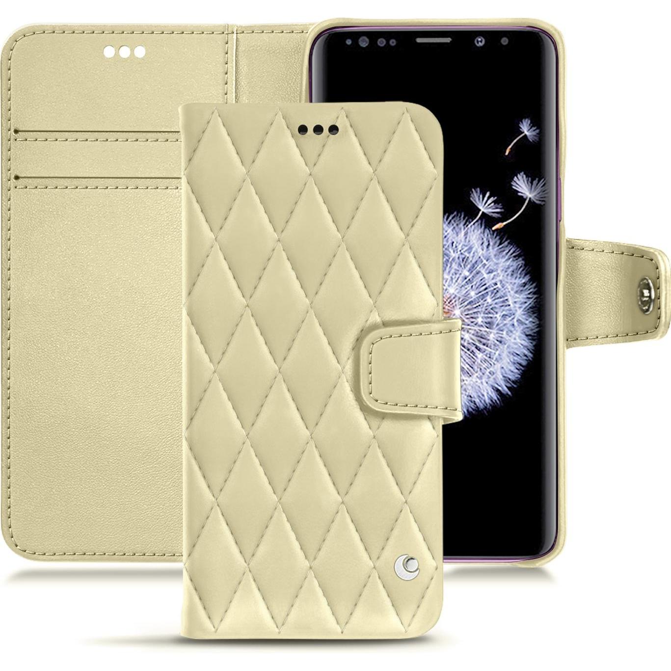 Thumbnail - Noreve Lederschutzhülle Wallet (Samsung Galaxy S9+), Smartphone Hülle, Beige