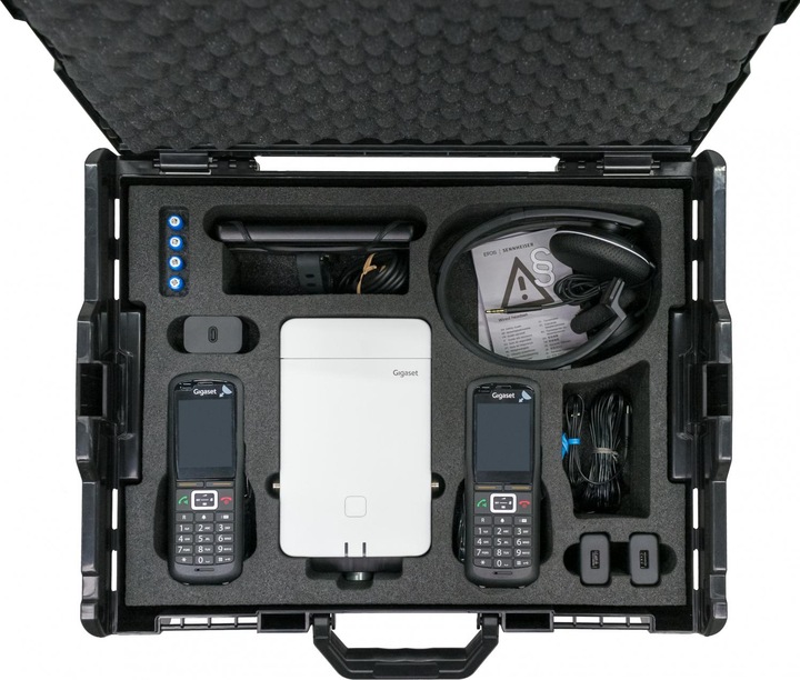 Actual product image Gigaset PRO DECT Site Planning Kit (SPK) PRO measuring case incl. N870 base station with tripod mount
