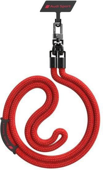 Produktbild Audi uniwersalna smycz do telefonu 120cm 10mm crossbody czerwony/red AUS-CBL10-RSQ/D1-RD