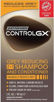 Immagine prodotto Just For Men Control GX Shampoo e Balsamo per Capelli Grigi (Shampoo liquido, 118 ml)