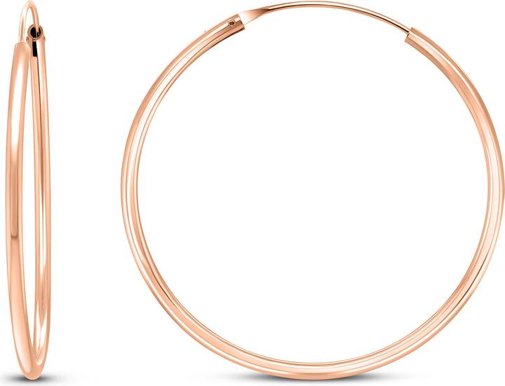 Brilio Silver - Timeless bronze hoop earrings EA020R - Diameter: 2 cm