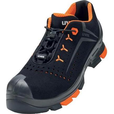 Uvex Safety, Sicherheitsschuhe, 2 Halbschuhe S1P 65013 schwarz, orange Weite 12 GrÃ¶ÃŸe 43 (S1P, 43)