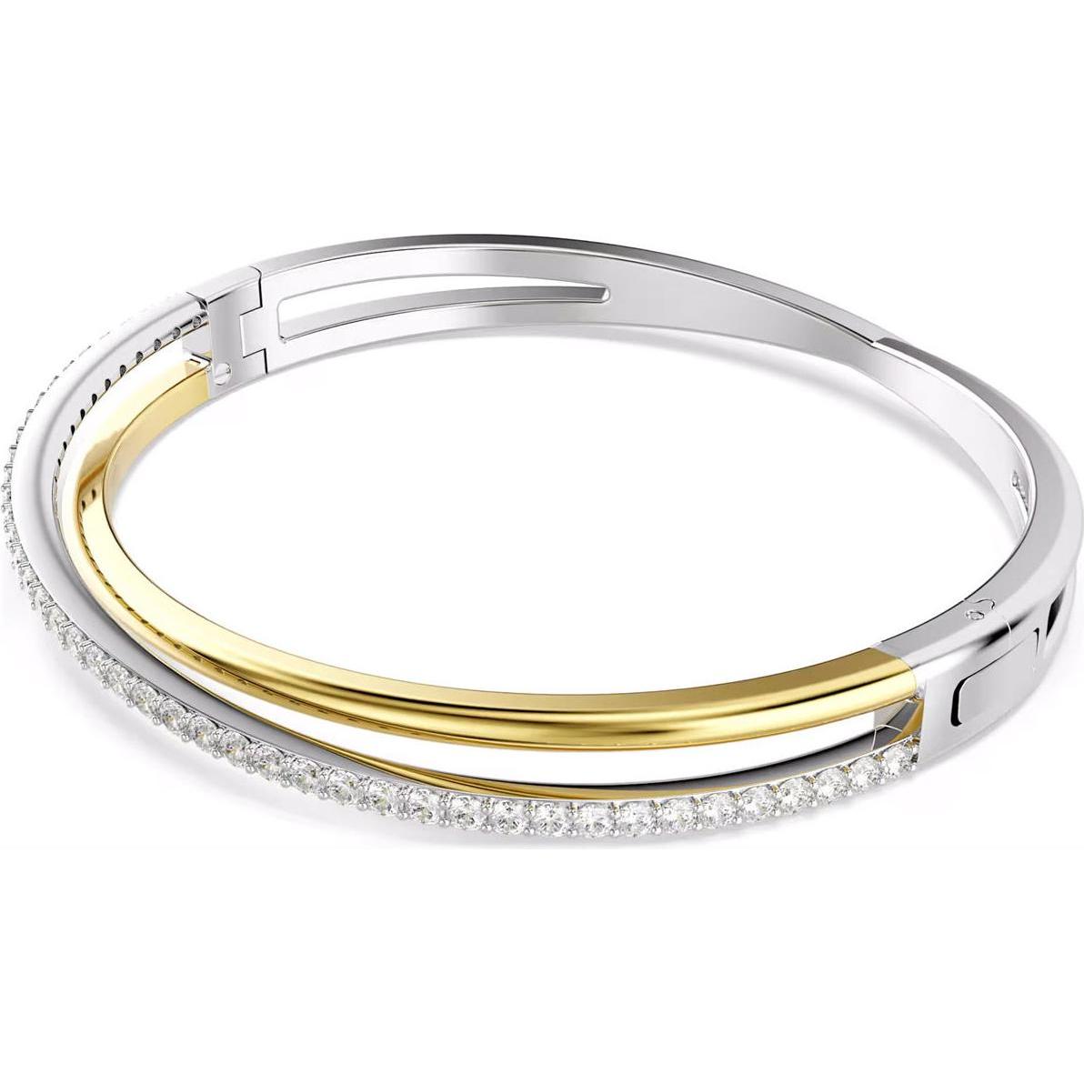 Swarovski, Bracciale, Bracciale Hyperbola Taglio Rotondo Bianco, (Metallo Swarovski)