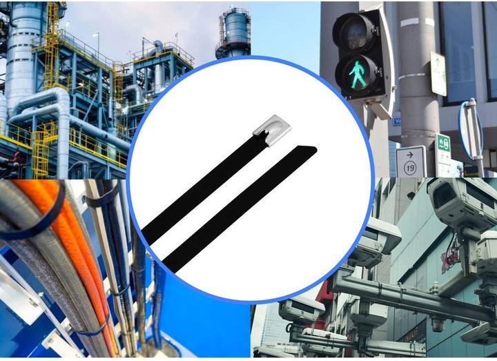 Immagine prodotto Tru Components TC-12656628 Fascetta in acciaio 520 mm 7,9 mm AISI 316 con rivestimento (520 mm, 100 pz.)